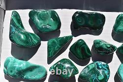 WHOLESALE Poilshed Malachite from Congo 20 pieces 2 kg # 5263