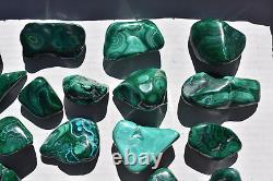 WHOLESALE Poilshed Malachite from Congo 20 pieces 2 kg # 5263