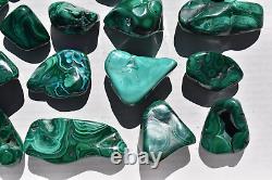 WHOLESALE Poilshed Malachite from Congo 20 pieces 2 kg # 5263