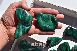 WHOLESALE Poilshed Malachite from Congo 20 pieces 2 kg # 5263