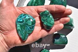 WHOLESALE Poilshed Malachite from Congo 20 pieces 2 kg # 5263