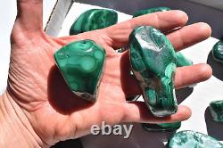 WHOLESALE Poilshed Malachite from Congo 20 pieces 2 kg # 5263