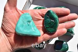 WHOLESALE Poilshed Malachite from Congo 20 pieces 2 kg # 5263