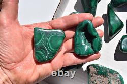 WHOLESALE Poilshed Malachite from Congo 20 pieces 2 kg # 5263