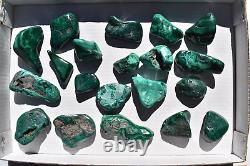 WHOLESALE Poilshed Malachite from Congo 20 pieces 2 kg # 5263