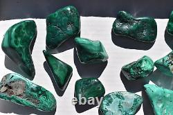 WHOLESALE Poilshed Malachite from Congo 20 pieces 2 kg # 5263