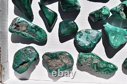 WHOLESALE Poilshed Malachite from Congo 20 pieces 2 kg # 5263