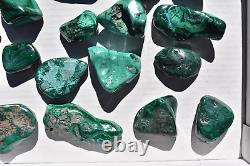 WHOLESALE Poilshed Malachite from Congo 20 pieces 2 kg # 5263