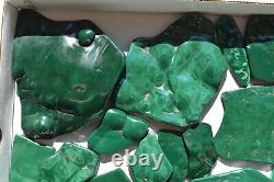 WHOLESALE Poilshed Malachite from Congo 28 pieces 2 kg # 5372