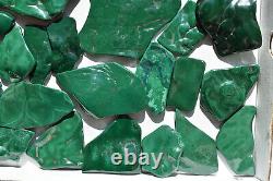 WHOLESALE Poilshed Malachite from Congo 28 pieces 2 kg # 5372