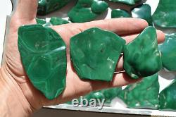 WHOLESALE Poilshed Malachite from Congo 28 pieces 2 kg # 5372