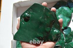 WHOLESALE Poilshed Malachite from Congo 28 pieces 2 kg # 5372