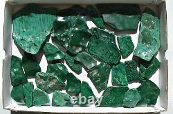 WHOLESALE Poilshed Malachite from Congo 28 pieces 2 kg # 5372