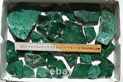 WHOLESALE Poilshed Malachite from Congo 28 pieces 2 kg # 5372