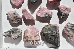 WHOLESALE Rhodochrosite Rough / Natural Stones from Mexico 2 kg # 5345