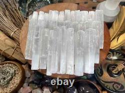 WHOLESALE Selenite Wands 4 inch, 6inch Raw Selenite Selenite Crystal Logs