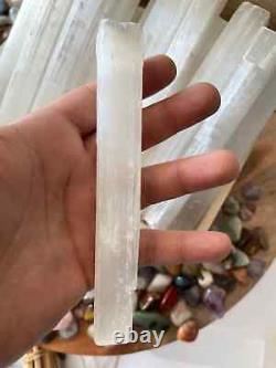 WHOLESALE Selenite Wands 4 inch, 6inch Raw Selenite Selenite Crystal Logs