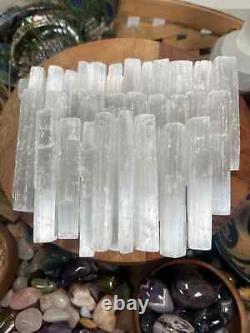 WHOLESALE Selenite Wands 4 inch, 6inch Raw Selenite Selenite Crystal Logs