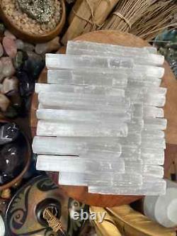 WHOLESALE Selenite Wands 4 inch, 6inch Raw Selenite Selenite Crystal Logs