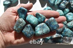 WHOLESALE Shattuckite / Chrysocolla Tumbled Stones from Congo 2 kg parcel # 5306