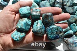 WHOLESALE Shattuckite / Chrysocolla Tumbled Stones from Congo 2 kg parcel # 5306