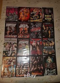 WWE WWF WCW ECW FMW ROH DVD Wrestling Collection Huge Wholesale Lot (124 DVDs)