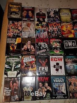 WWE WWF WCW ECW FMW UFC DVD Wrestling Collection Huge Wholesale Lot (108 DVDs)