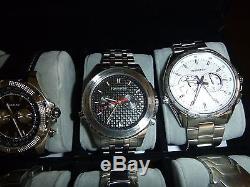 Watch Collection 10 watches and 20 Watch storage/display case Tourneau Fossil