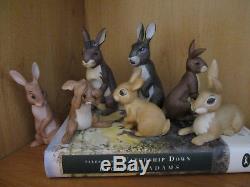 Watership Down Ceramic Figure Lot Vintage Rare Bunny Rabbit Animated Film 1982