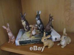 Watership Down Ceramic Figure Lot Vintage Rare Bunny Rabbit Animated Film 1982