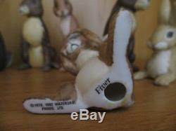 Watership Down Ceramic Figure Lot Vintage Rare Bunny Rabbit Animated Film 1982