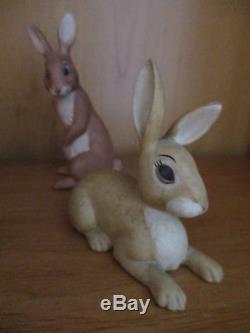 Watership Down Ceramic Figure Lot Vintage Rare Bunny Rabbit Animated Film 1982