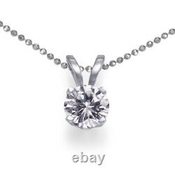 Wedding 1.50 CT F I2 Diamond Pendant Necklace 18K White Gold Solitaire 27154618