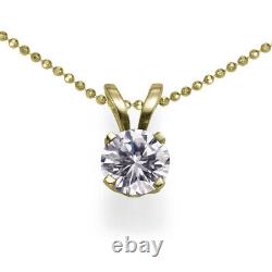Wedding Birthday 1.01 CT I I2 Diamond Pendant Necklace 14K Yellow Gold 53470272