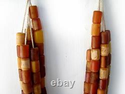 Whole Sale Old Rare 5 Africa Amber Beads Beautiful Cheap Don't Miss