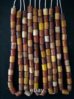 Whole Sale Old Rare 5 Africa Amber Beads Beautiful Cheap Don't Miss