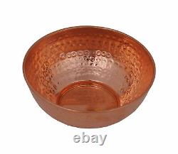 Whole Sale Pack of 10 Copper Bowl Pure Hammered 400 ML Approx