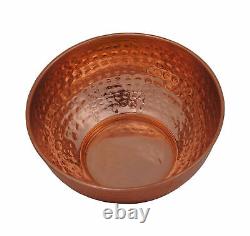 Whole Sale Pack of 10 Copper Bowl Pure Hammered 400 ML Approx