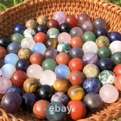 Wholesale 15mm Carved Mixed ball Mini Crystal Gemstone Sphere Crystal For Gift