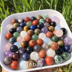 Wholesale 15mm Carved Mixed ball Mini Crystal Gemstone Sphere Crystal For Gift