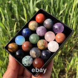 Wholesale 15mm Carved Mixed ball Mini Crystal Gemstone Sphere Crystal For Gift