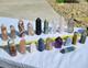 Wholesale 18 Tower Blue Lace Bumble Bee Amethyst Agate Russian Rutile Crystal