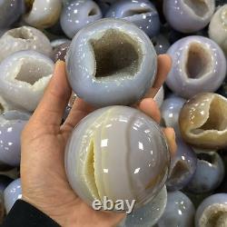 Wholesale 2.2LB Natural Agate Geode Ball Crystal Quartz Sphere Reiki Healing