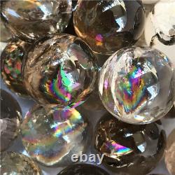 Wholesale 2.2LB high quality pretty crystal ball with rainbows smoky quartz ball