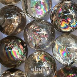 Wholesale 2.2LB high quality pretty crystal ball with rainbows smoky quartz ball