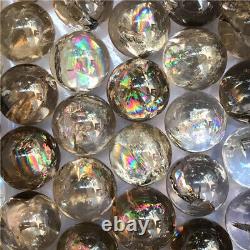 Wholesale 2.2LB high quality pretty crystal ball with rainbows smoky quartz ball