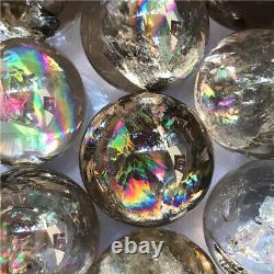 Wholesale 2.2LB high quality pretty crystal ball with rainbows smoky quartz ball