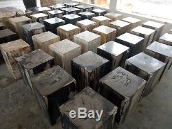 Wholesale 2 Ton MIX Indonesia Petrified Wood Stools Top Side Table Slab Sink