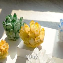Wholesale 300G+ Raw Phantom Crystal Cluster Hole Specimen Decoration 5 Pcs Set