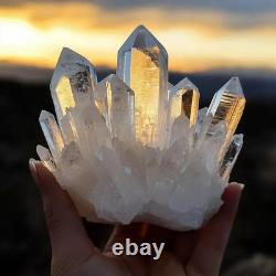 Wholesale 300G+ Raw Phantom Crystal Cluster Hole Specimen Decoration 5 Pcs Set